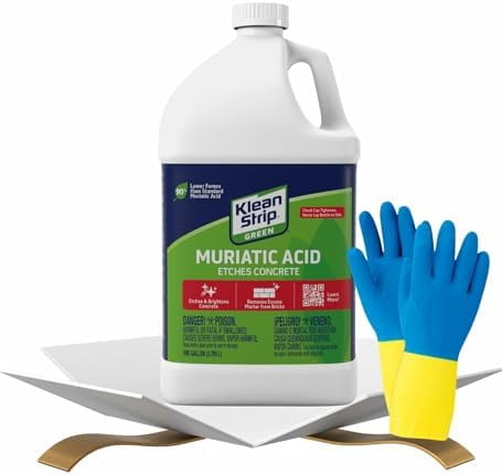 Klean Strip Green Muriatic Acid with Heavy Duty Gloves - Low Fume