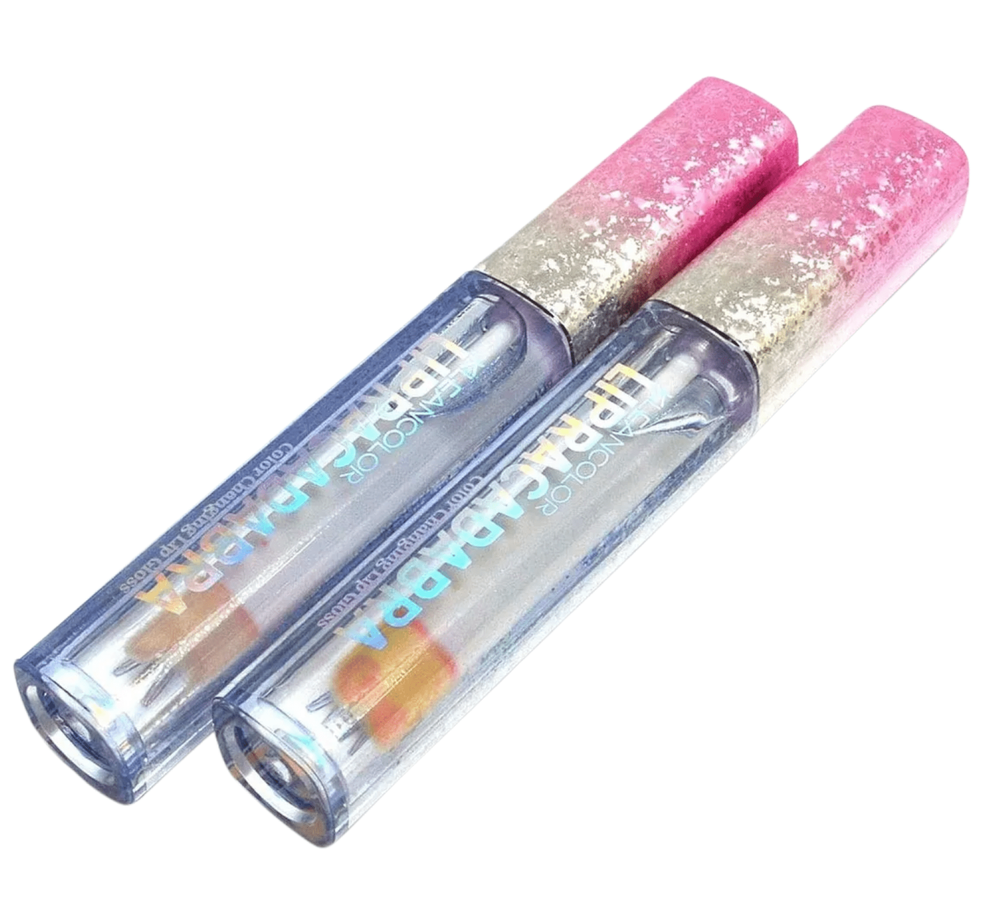 Three Cheers for Girls by Make It Real - 7 Days Glitter Lip Gloss -  Flavored Lip Gloss Set for Girls - Strawberry Raspberry Vanilla and More! -  7 Piece Lip Gloss Kit