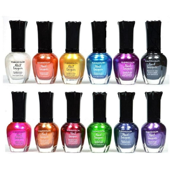 Kleancolor Nail Polish - Awesome Metallic Full Size Lacquer Lot of 12-Pc Set