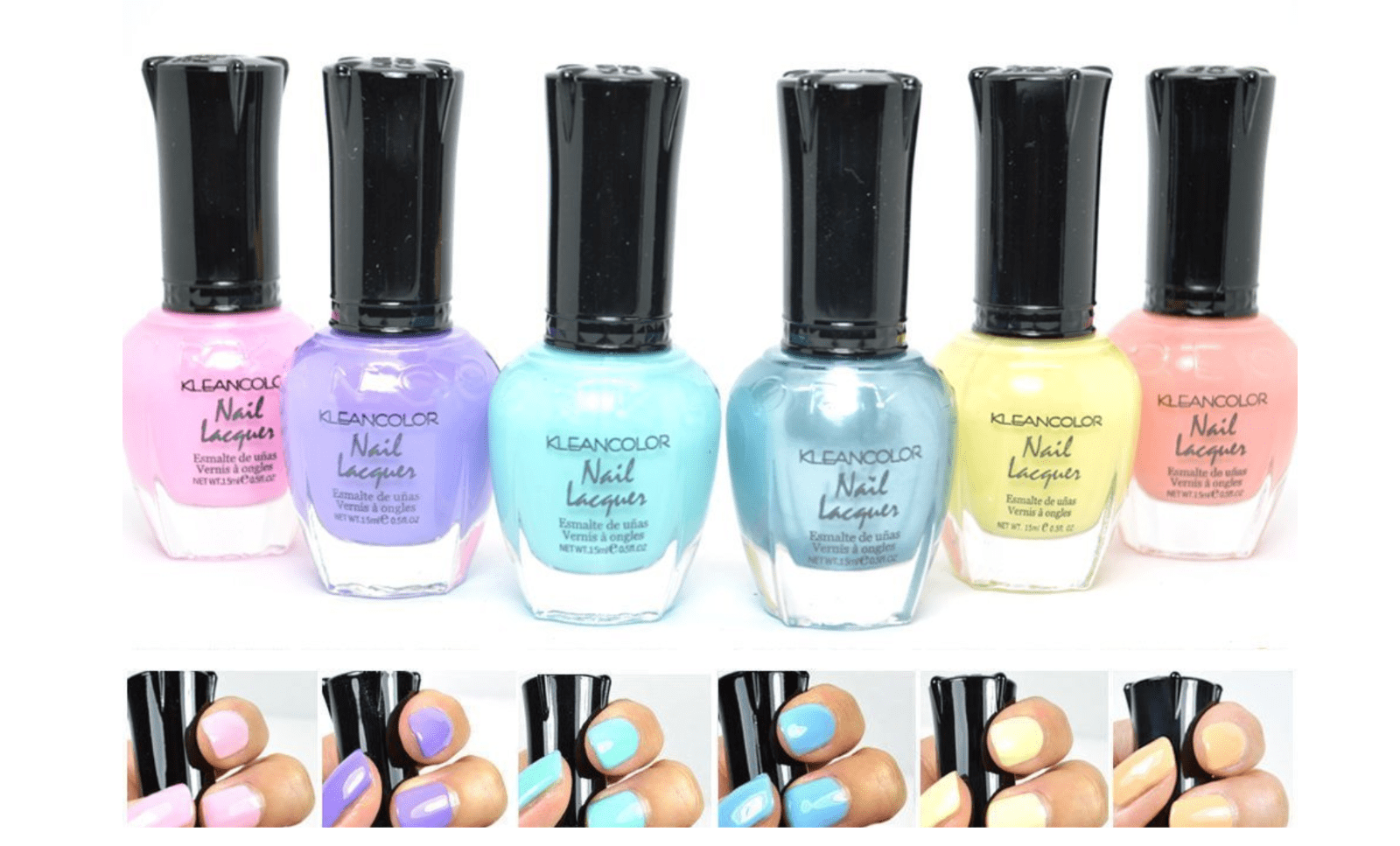 Kleancolor Nail Polish Pastel Colors Lot of 6 Lacquer Collection New ...
