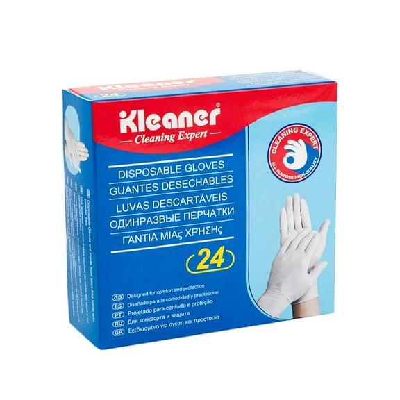 Kleaner Disposable Gloves (24 Count) Multi-Purpose Cleaning Gloves for Home, Kitchen, Office & Everyday Use