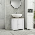 Kleankin Under-Sink Bathroom Storage Cabinet with Adjustable Shelf ...