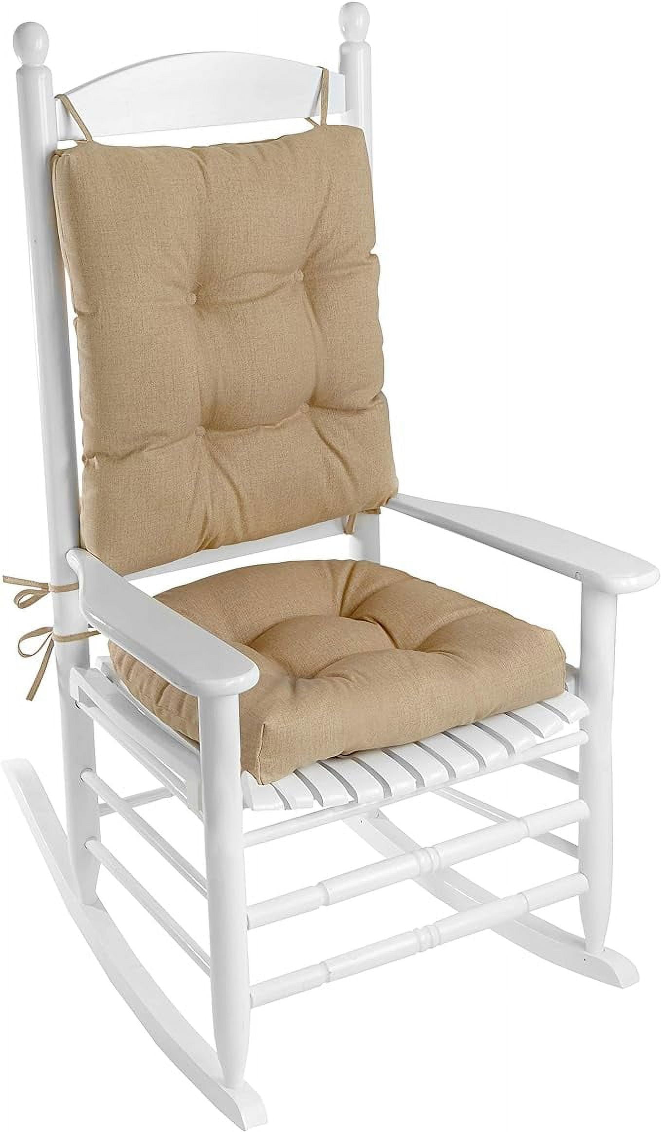 Husk Birch Polyester Cushioned Outdoor Rocking Chair Set