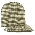 thumbnail image 1 of Klear Vu Gripper 16" x 15" Gingham Tufted Chair Cushion - Set of 2, 1 of 5