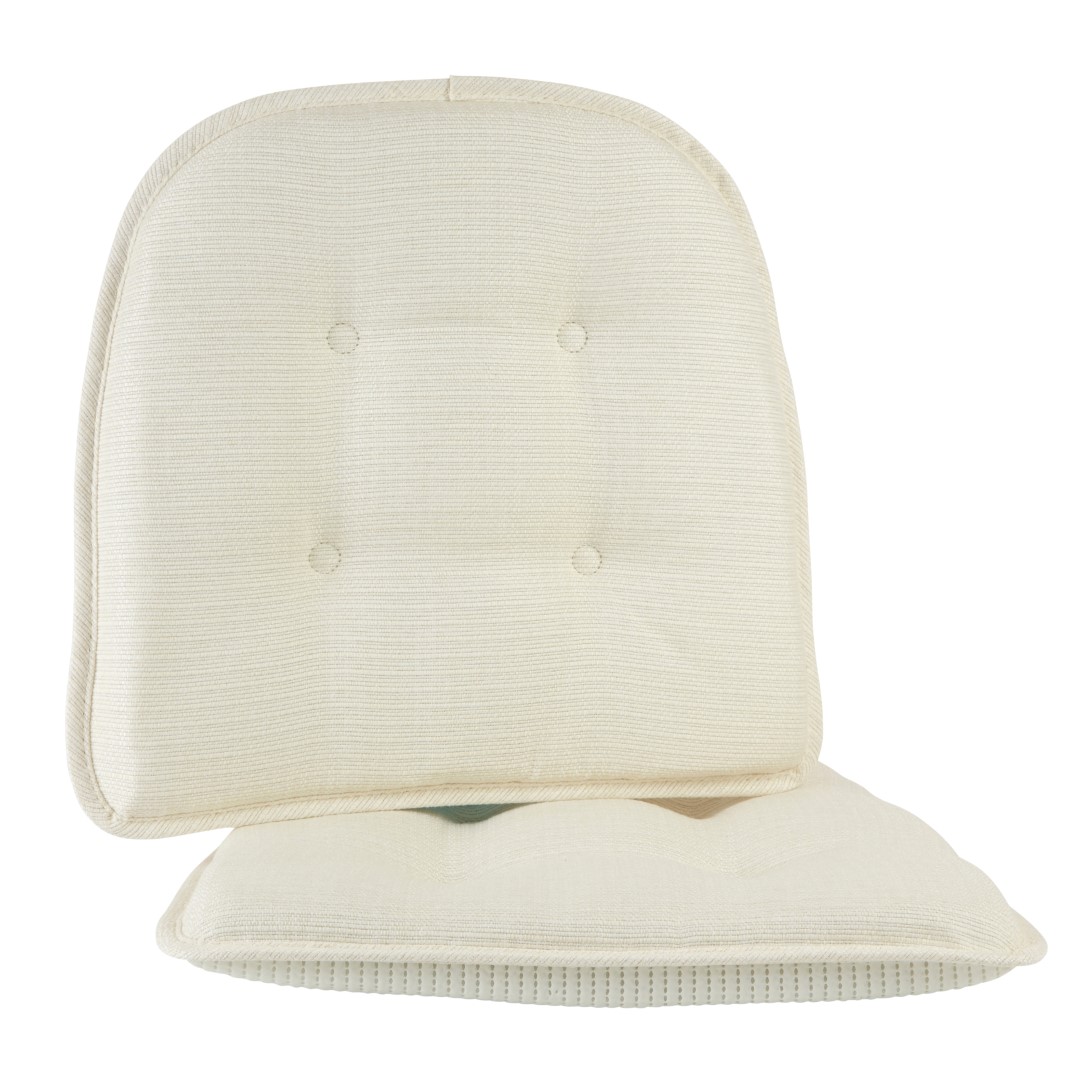 Klear Vu Gripper Saturn Tufted Dining Chair Cushion Set of 2