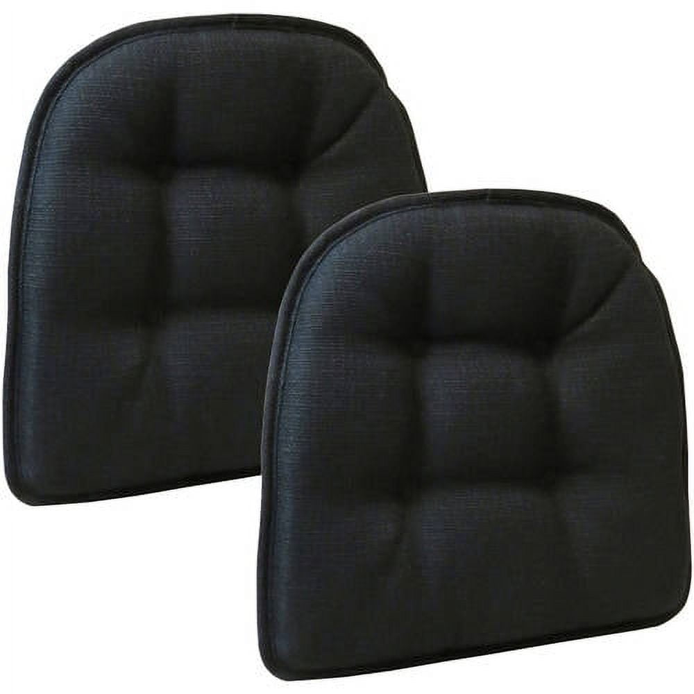 Gripper 15 x 15 Non-Slip Chance Tufted Memory Foam Chair Cushions Set of  4 - Brown
