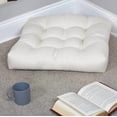 thumbnail image 1 of Klear Vu Gripper Non-Slip Floor Cushions for Adults, Extra Thick Square Meditation Pillow, Ideal for Yoga, Seating or Lounging, 21"x21", 1 Count, Ivory, 1 of 6