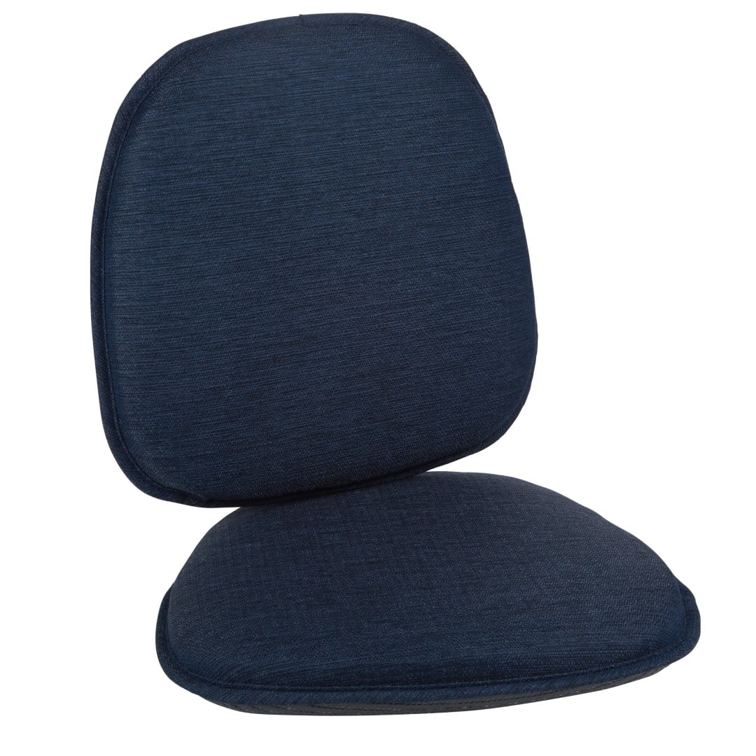 Klear Vu Saturn Non-Slip Extra Large Chair Cushion 20 x 18 x 3, Set of  2, Wedge Blue 2 Count