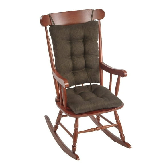 Klear Vu Gripper Non-Slip Omega 2-Piece Rocking Chair Cushion Set, Chestnut