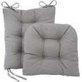 thumbnail image 1 of Klear Vu The Gripper Non-Slip Rocking Chair Cushion Thick, includes Seat Pad & Back Pillow with Ties for Indoor Living Room Rocker, 17x17 Inches, 2 Piece Set, Gray 2 Count, 1 of 5