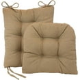 thumbnail image 1 of Klear Vu The Gripper Non-Slip Rocking Chair Cushion Thick, includes Seat Pad & Back Pillow with Ties for Indoor Living Room Rocker, 17x17 Inches, 2 Piece Set, Tan 2 Count, 1 of 5