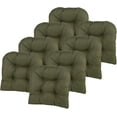 thumbnail image 1 of Klear Vu Gripper Overstuffed Universal Non-Slip Dining Chair Cushions for Kitchen Decor or Office Use, U-Shaped Skid-Proof Seat Pad, 15x15 Inches, 8 Count , Waffle Green, 1 of 6