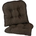 thumbnail image 1 of Klear Vu Gripper Overstuffed Universal Non-Slip Dining Chair Cushions for Kitchen Decor or Office Use, U-Shaped Skid-Proof Seat Pad, 17x17 Inches, 2 Count, Chestnut, 1 of 5