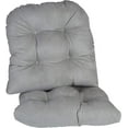 thumbnail image 1 of Klear Vu Gripper Overstuffed Universal Non-Slip Dining Chair Cushions for Kitchen Decor or Office Use, U-Shaped Skid-Proof Seat Pad, 17x17 Inches, 2 Count, Gray, 1 of 6