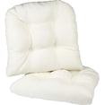 thumbnail image 1 of Klear Vu Gripper Overstuffed Universal Non-Slip Dining Chair Cushions for Kitchen Decor or Office Use, U-Shaped Skid-Proof Seat Pad, 17x17x3 Inches, 2 Count, Ivory, 1 of 5