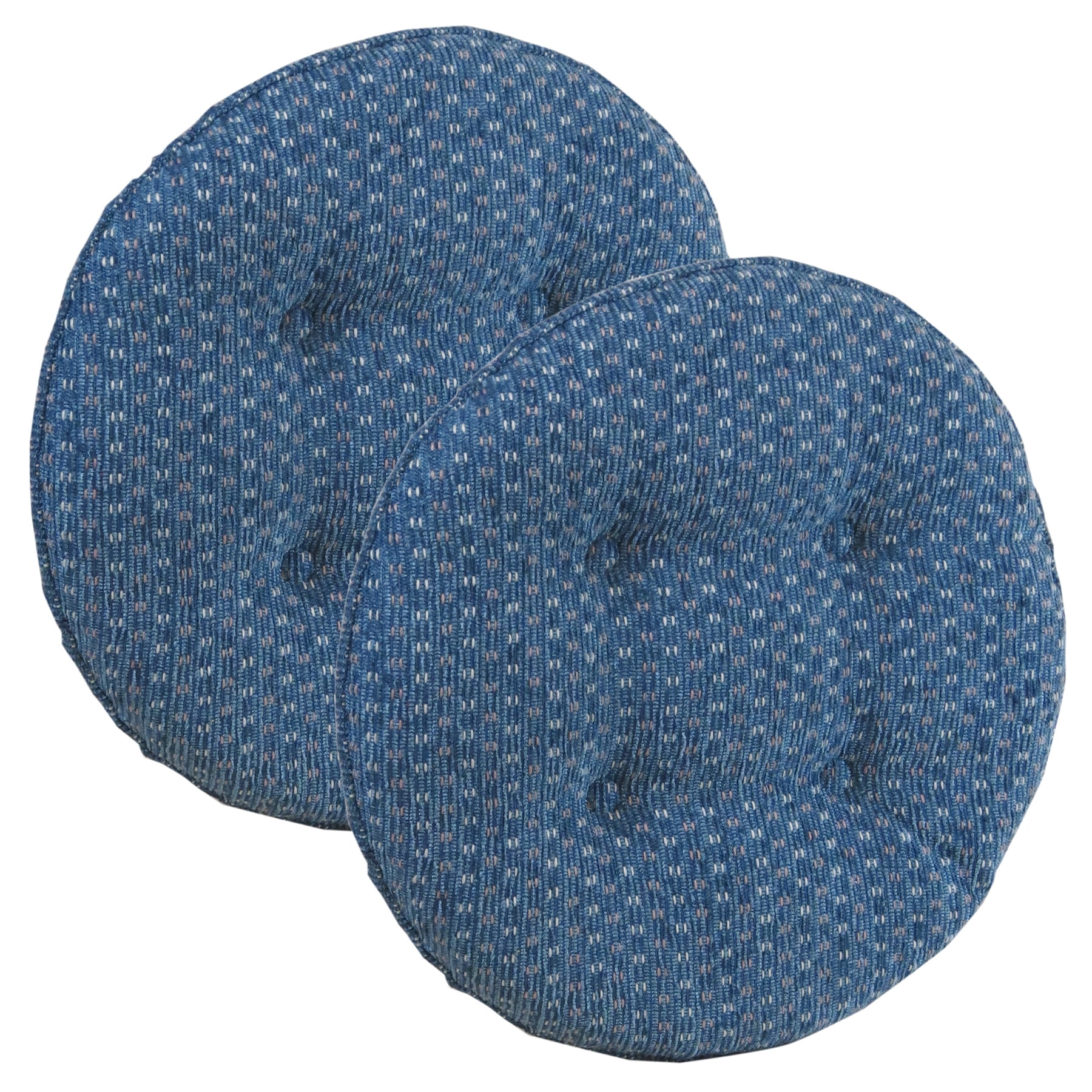 Klear Vu Gripper Raindrops 14 x 14 Tufted Bar Stool Cushion Set of 2