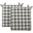 thumbnail image 1 of Klear Vu Porch Rocking Chair Cushions Set, Suitable for Living Room Rockers, Stylish Seat and Back Pads Include Fabric Ties, 20" X 17" X 2, Check Taupe, 1 of 4