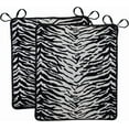 thumbnail image 1 of Klear Vu Porch Rocking Chair Cushions Set, Suitable for Living Room Rockers, Stylish Seat and Back Pads Include Fabric Ties, 20" X 17" X 2, Black Tiger, 1 of 4