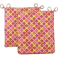 thumbnail image 1 of Klear Vu Porch Rocking Chair Cushions Set, Suitable for Living Room Rockers, Stylish Seat and Back Pads Include Non-Slip Bottom + Fabric Ties, 20" X 17" X 2, Pink Bead, 1 of 4