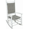 thumbnail image 1 of Klear Vu Porch Rocking Chair Cushions Set, Suitable for Living Room Rockers, Stylish Seat and Back Pads Include Non-Slip Bottom + Fabric Ties, 20" X 17" X 2”, Gingham Black, 1 of 5