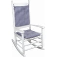 thumbnail image 1 of Klear Vu Porch Rocking Chair Cushions Set, Suitable for Living Room Rockers, Stylish Seat and Back Pads Include Non-Slip Bottom + Fabric Ties, 20" X 17" X 2”, Navy, 1 of 6