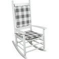 thumbnail image 1 of Klear Vu Porch Rocking Chair Cushions Set, Suitable for Living Room Rockers, Stylish Seat and Back Pads Include Fabric Ties, 20" X 17" X 2”, Gray, 1 of 6
