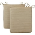 thumbnail image 1 of Klear Vu Porch Rocking Chair Cushions Set, Suitable for Living Room Rockers, Stylish Seat and Back Pads Include Fabric Ties, 20" X 17" X 2, Natural, 1 of 4