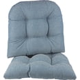 thumbnail image 1 of Klear Vu Saturn Non Slip Seat Cushion, Button Tufted Sitting Pillow with Durable Fabric Cover, Ideal for Dining, Office or Rocking Chair, 18" x 20" x 3", Set of 2, Wedge Blue, 1 of 5