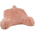 thumbnail image 1 of Klear Vu Shaggy Bed Rest Back Support Pillow - Large Reading Pillow, 30" x 21", Peach, 1 of 5