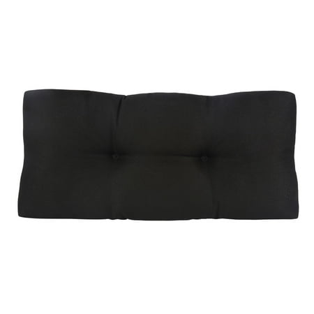 Klear Vu The Gripper Non-Slip Tufted Omega Universal Bench Cushion, 30" x 14 x 3", Midnight Black