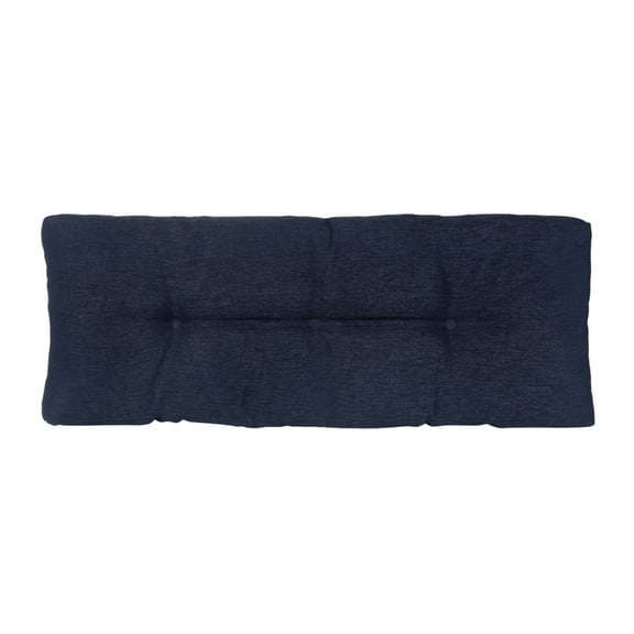 Klear Vu The Gripper Non-Slip Tufted Omega Universal Bench Cushion, 43" x 14 x 3" Indigo