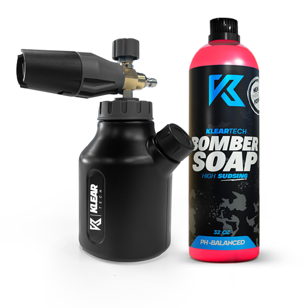 KlearTech Bomber Soap (32oz) + KlearTech Foam Cannon Gun, High Sudsing