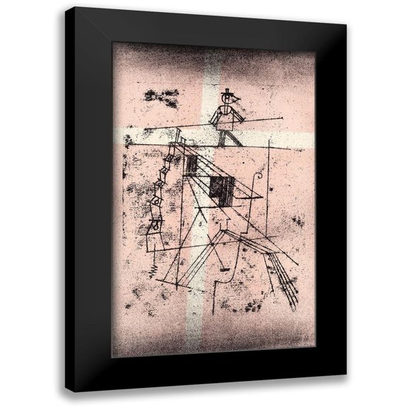 Klee, Paul 10x14 Black Modern Framed Museum Art Print Titled - The Tight Rope Walker