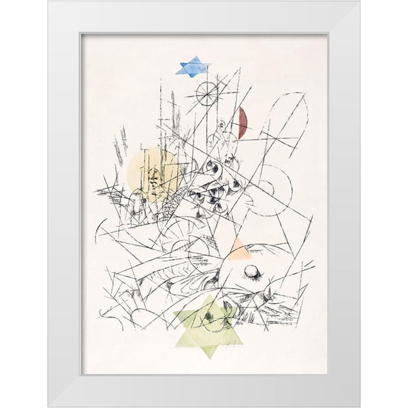 Klee, Paul 11x14 White Modern Wood Framed Museum Art Print Titled - Hope and Destruction