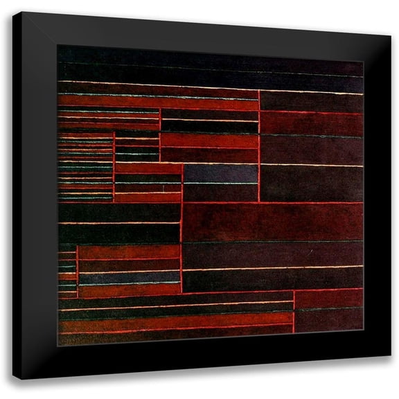 Klee, Paul 12x12 Black Modern Framed Museum Art Print Titled - In the Current Six Thresholds 1929