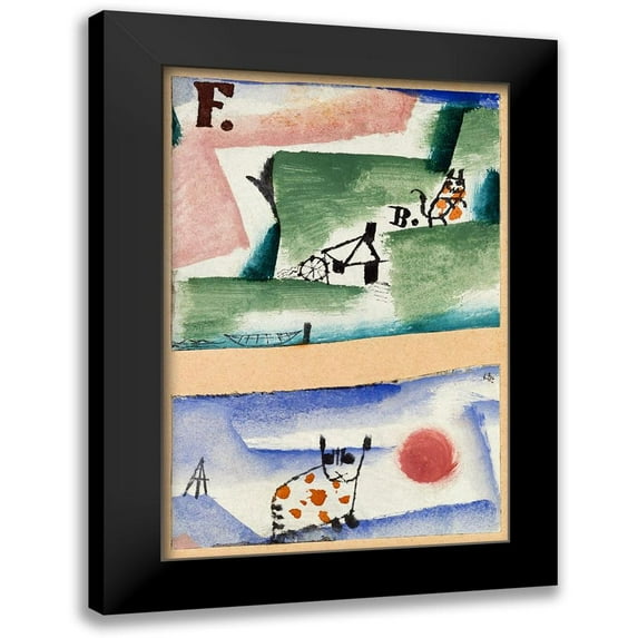 Klee, Paul 13x18 Black Modern Framed Museum Art Print Titled - Tomcats Turf