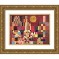 thumbnail image 1 of Klee, Paul 14x12 Gold Ornate Wood Framed with Double Matting Museum Art Print Titled - Castle and Sun (detail), 1 of 4