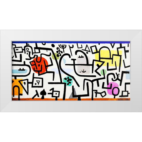 Klee, Paul 14x9 White Modern Wood Framed Museum Art Print Titled - Rich Harbour (detail)