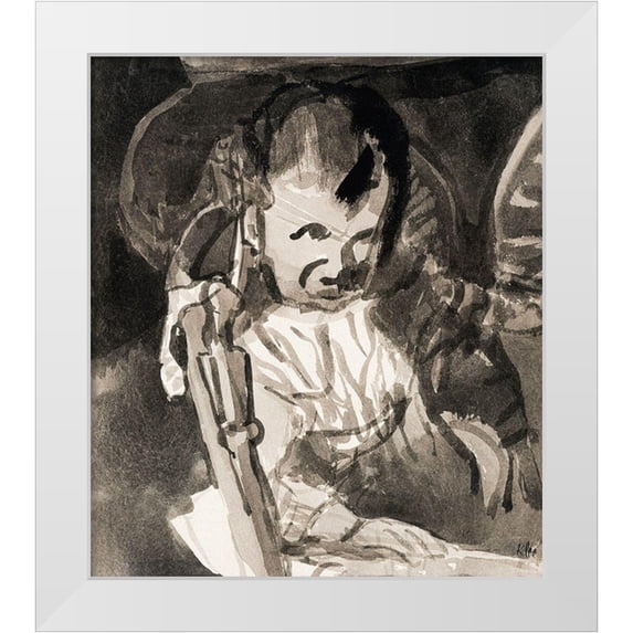 Klee, Paul 15x17 White Modern Wood Framed Museum Art Print Titled - Sketch of Felix Klee