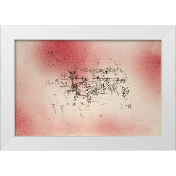 Klee, Paul 18x13 White Modern Wood Framed Museum Art Print Titled - Bird Landscape