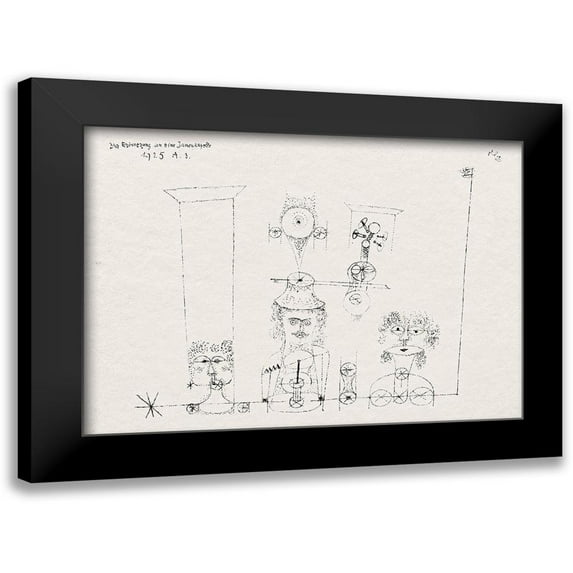 Klee, Paul 18x14 Black Modern Framed Museum Art Print Titled - In Memory of an All Girl Band