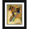 thumbnail image 1 of Klee, Paul 19x24 Black Ornate Wood Framed with Double Matting Museum Art Print Titled - Abstract Painting, 1 of 4