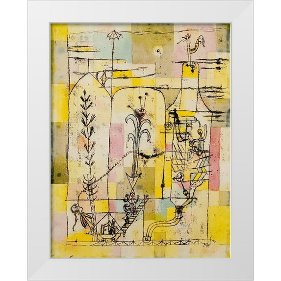 Klee, Paul 19x24 White Modern Wood Framed Museum Art Print Titled - Tale a la Hoffman 1921