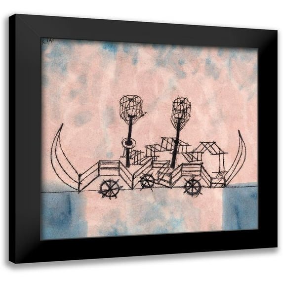 Klee, Paul 21x20 Black Modern Framed Museum Art Print Titled - Old Steamboat
