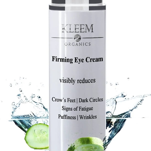 Kleem Organics Anti Aging Eye Cream - Reduces Dark Circles, Puffiness, Bags, Crow's Feet, Fine Lines & Sagginess