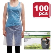Kleen Chef Disposable Food Handling Light Poly Aprons, OSFM 100 per Box, Food Service Aprons for Cooking & Kitchen