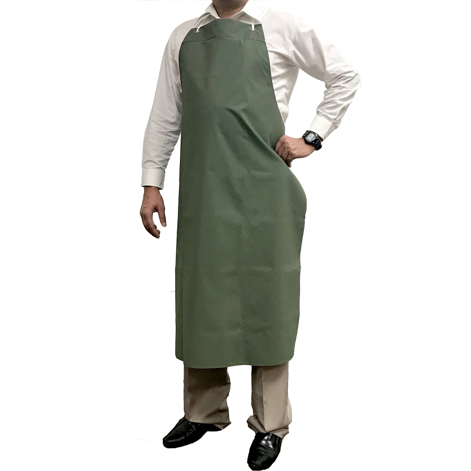 Kleen Chef by Bison Life Small Vinyl Bib Apron Waterproof Adjustable Green Walmart