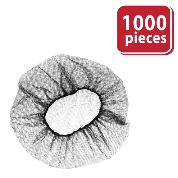 Kleen Chef by Bison Life Alphanet Disposable Nylon Honeycomb Hairnet Black 24in. 1000pk.