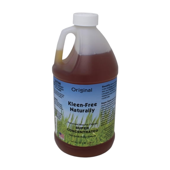Kleen-Free Naturally Preformed Enzyme Cleaner (Original, 64-Ounce Concentrate)