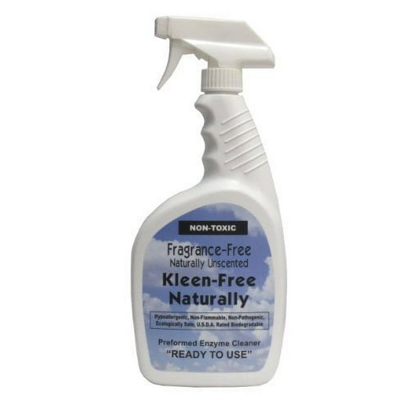 Kleen-Free Naturally Preformed Enzyme Cleaner (Unscented, 32-Ounce Ready-to-Use Spray)